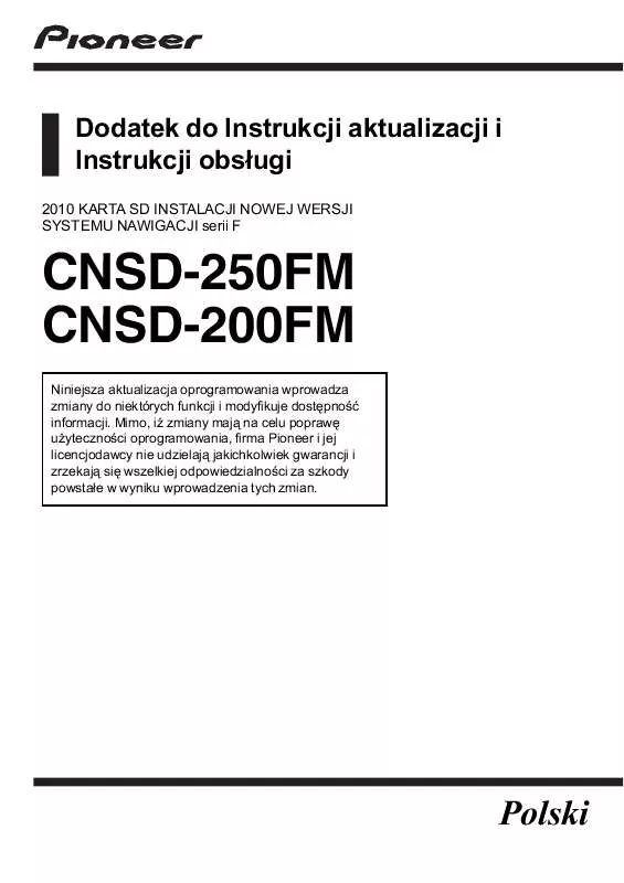 Mode d'emploi PIONEER CNSD-200FM