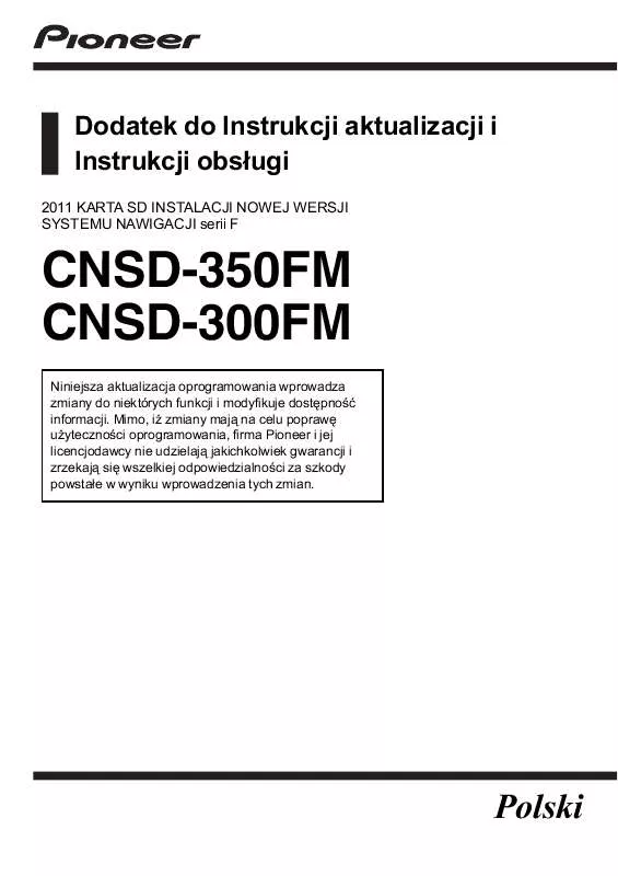 Mode d'emploi PIONEER CNSD-350FM