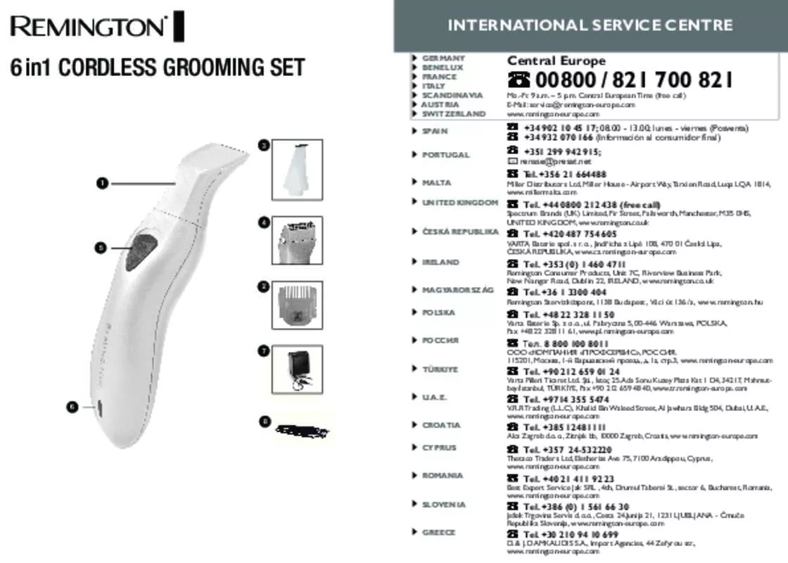 Mode d'emploi REMINGTON BIKINI WPG 2000