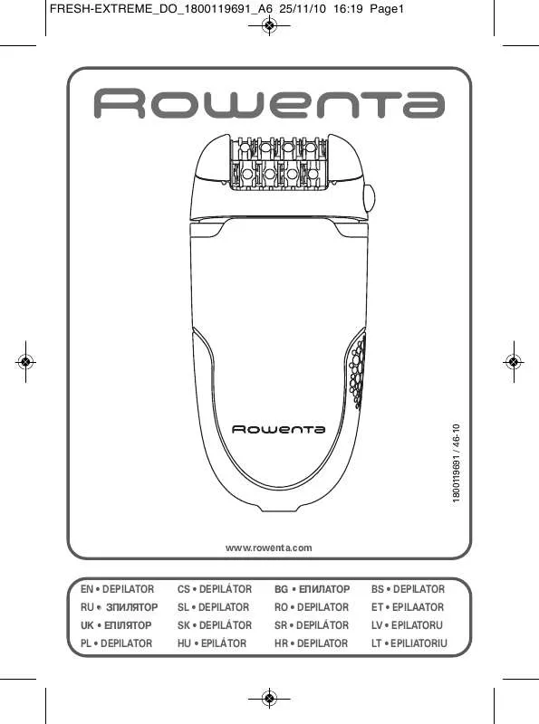 Mode d'emploi ROWENTA EP7340D0 FRESH EXTREME