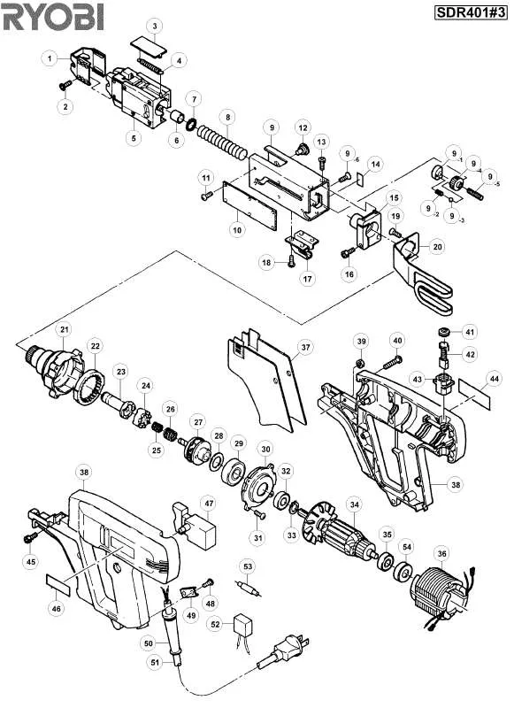 Mode d'emploi RYOBI SDR401-3