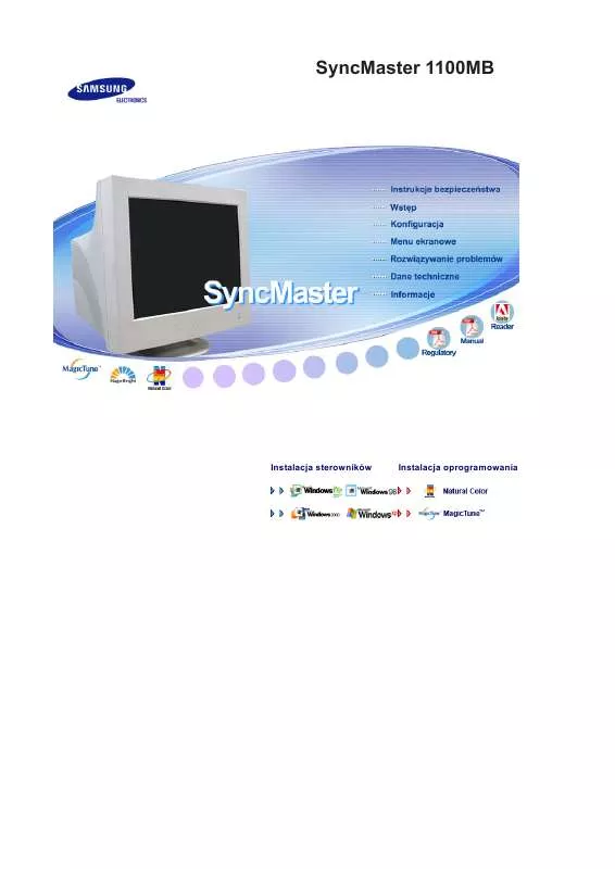 Mode d'emploi SAMSUNG SYNCMASTER 1100MB