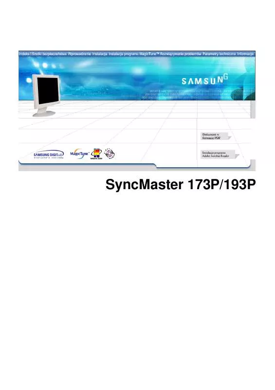 Mode d'emploi SAMSUNG SYNCMASTER 173P