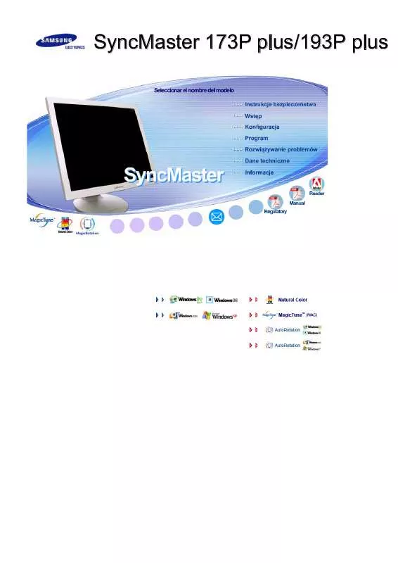 Mode d'emploi SAMSUNG SYNCMASTER 193P PLUS