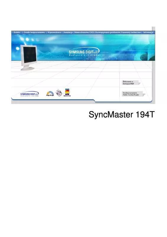 Mode d'emploi SAMSUNG SYNCMASTER 194T