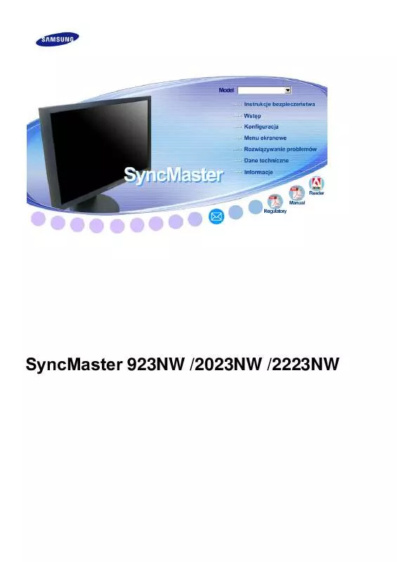 Mode d'emploi SAMSUNG SYNCMASTER 2023NW