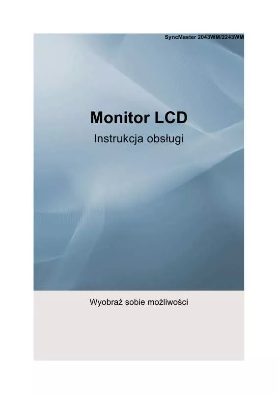 Mode d'emploi SAMSUNG SYNCMASTER 2043WM