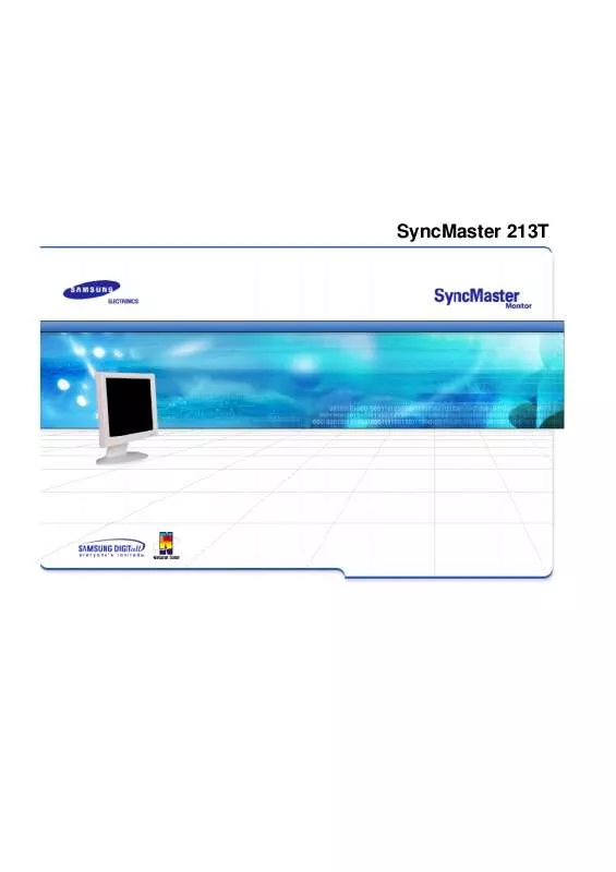 Mode d'emploi SAMSUNG SYNCMASTER 213T