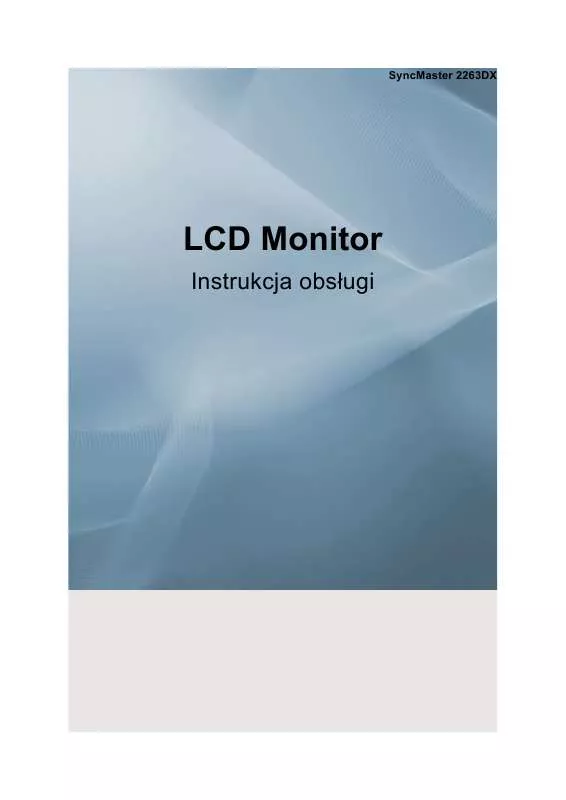 Mode d'emploi SAMSUNG SYNCMASTER 2263DX