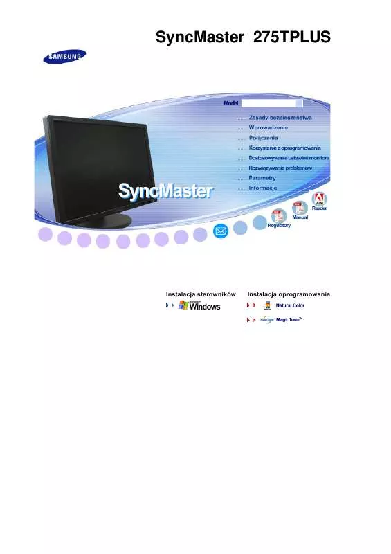 Mode d'emploi SAMSUNG SYNCMASTER 275T