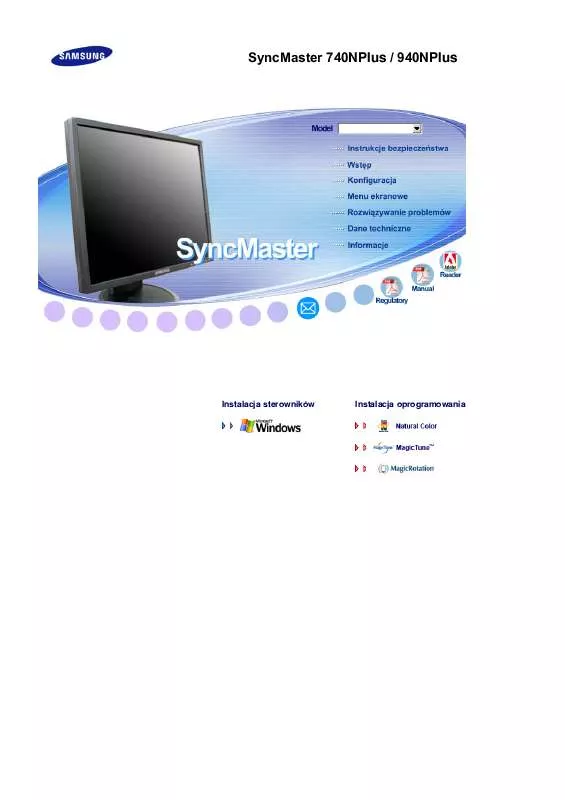 Mode d'emploi SAMSUNG SYNCMASTER 740NPLUS