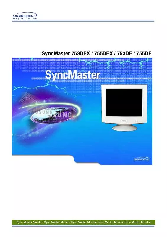 Mode d'emploi SAMSUNG SYNCMASTER 755DF