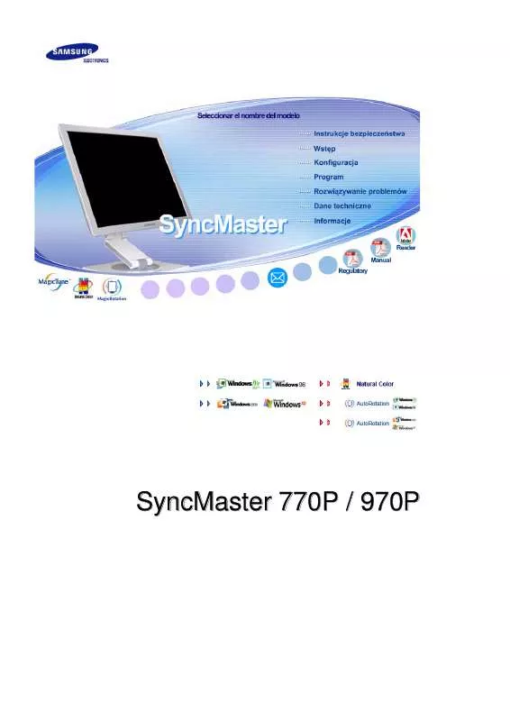 Mode d'emploi SAMSUNG SYNCMASTER 770P