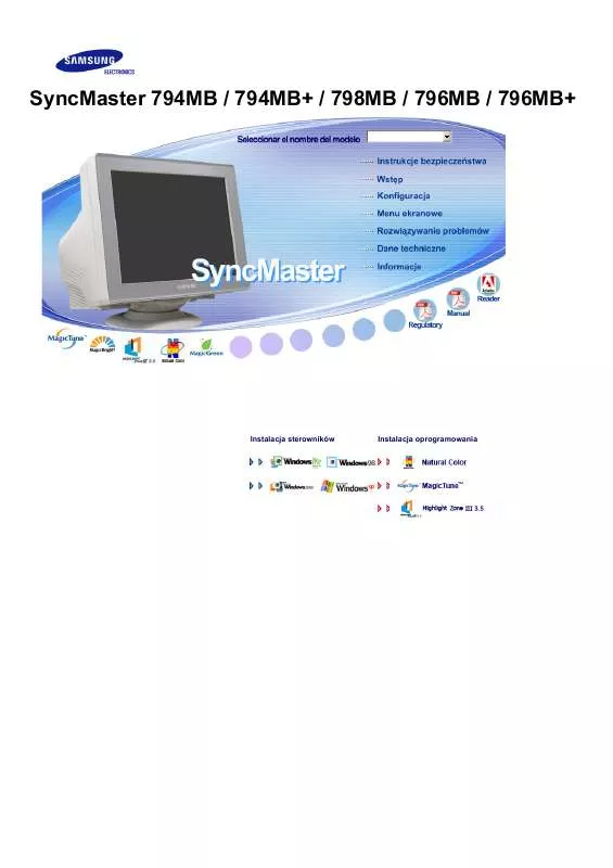 Mode d'emploi SAMSUNG SYNCMASTER 794MB