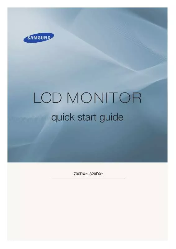 Mode d'emploi SAMSUNG SYNCMASTER 820DXN