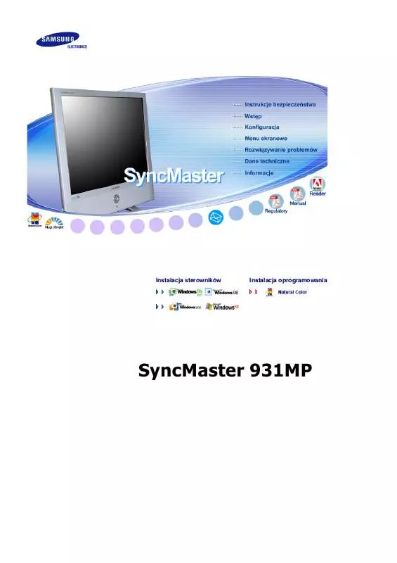 Mode d'emploi SAMSUNG SYNCMASTER 931MP