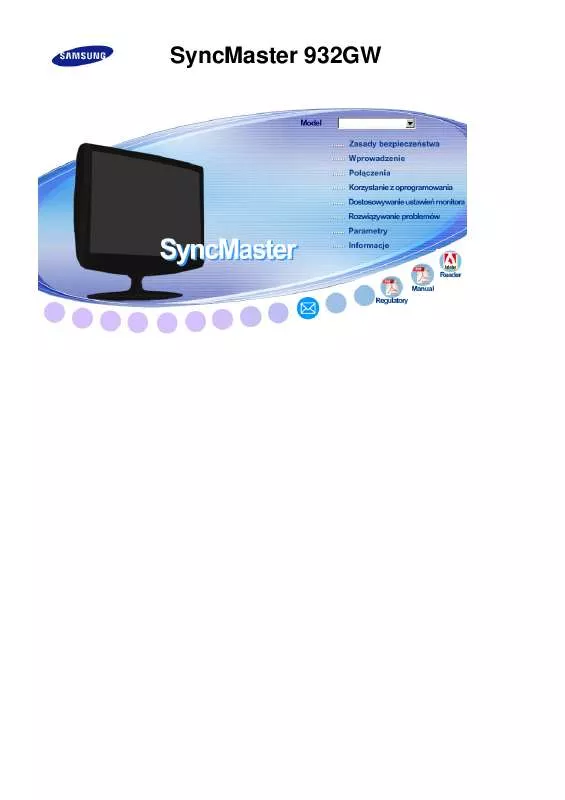 Mode d'emploi SAMSUNG SYNCMASTER 932GW