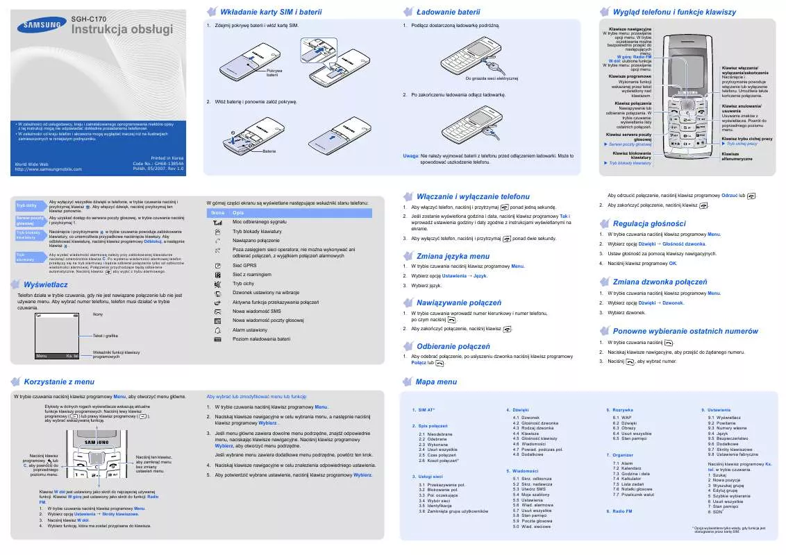 Mode d'emploi SAMSUNG C170