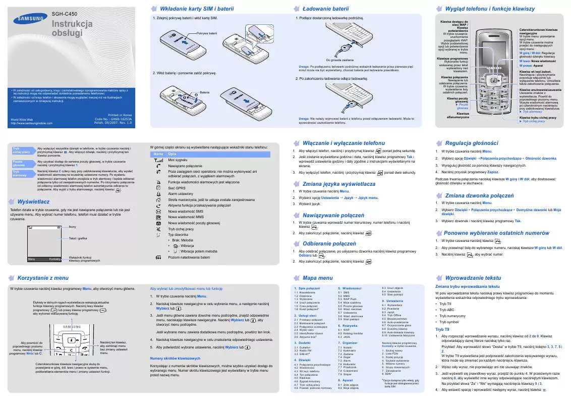 Mode d'emploi SAMSUNG C450