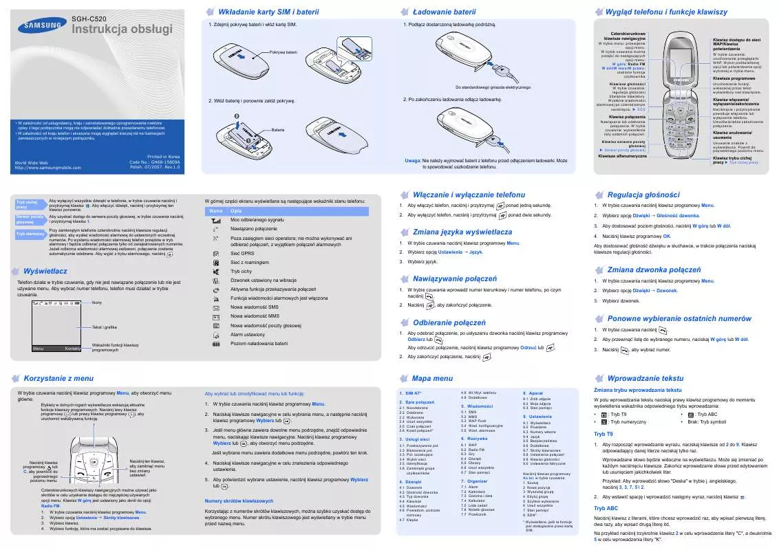 Mode d'emploi SAMSUNG C520