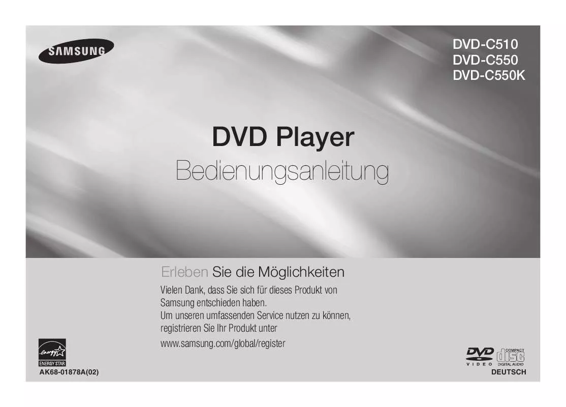 Mode d'emploi SAMSUNG DVD-C550