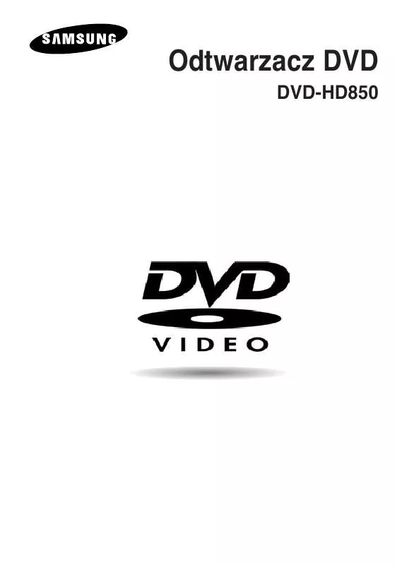 Mode d'emploi SAMSUNG DVD-HD850