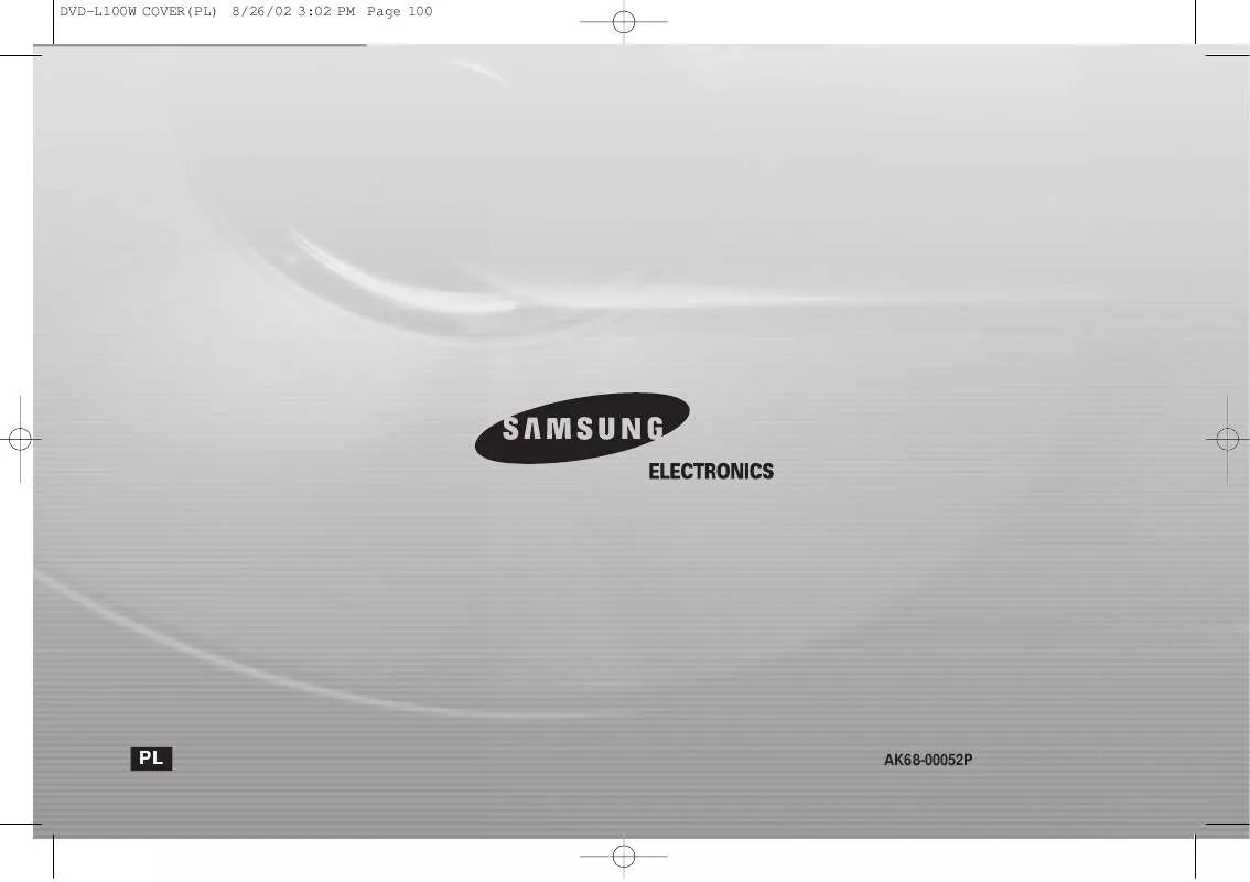 Mode d'emploi SAMSUNG DVD-L100W