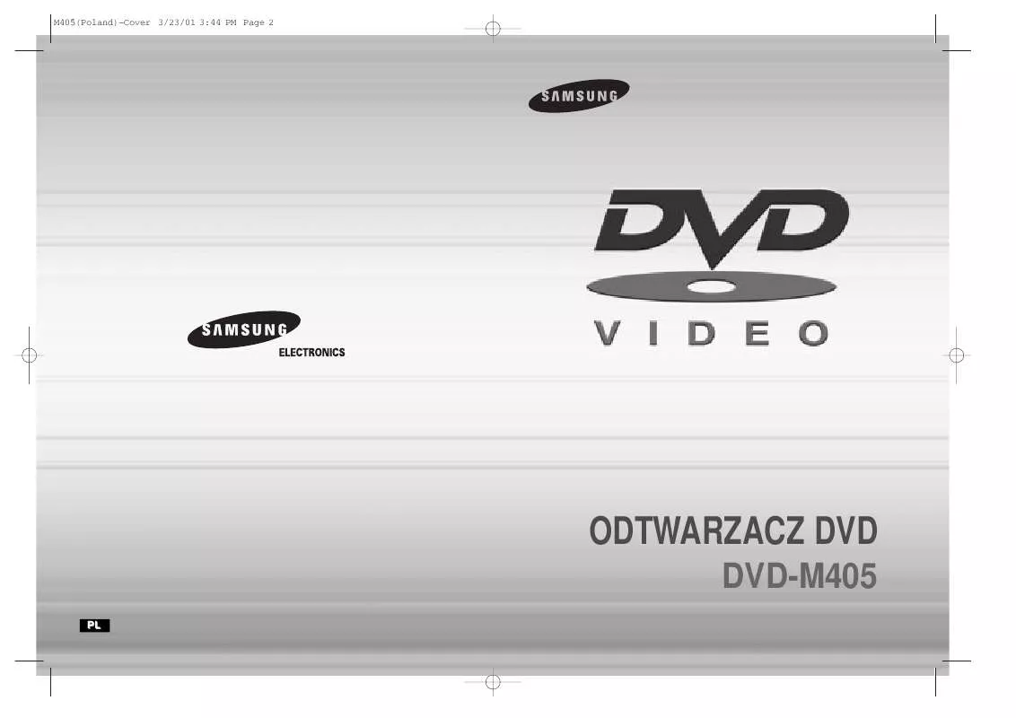 Mode d'emploi SAMSUNG DVD-M405/XEO