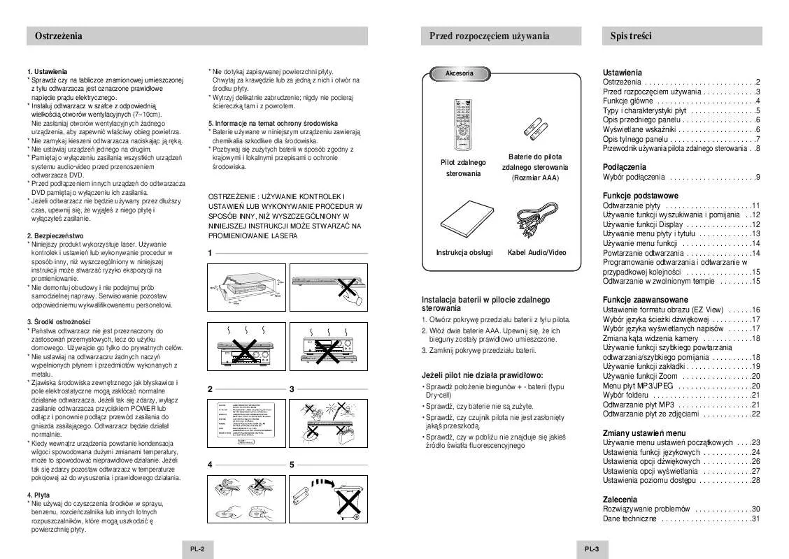 Mode d'emploi SAMSUNG DVD-P145