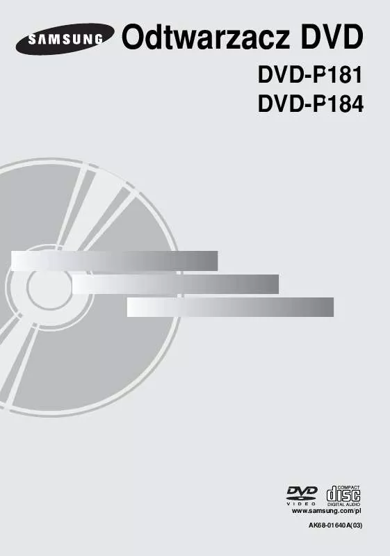 Mode d'emploi SAMSUNG DVD-P184