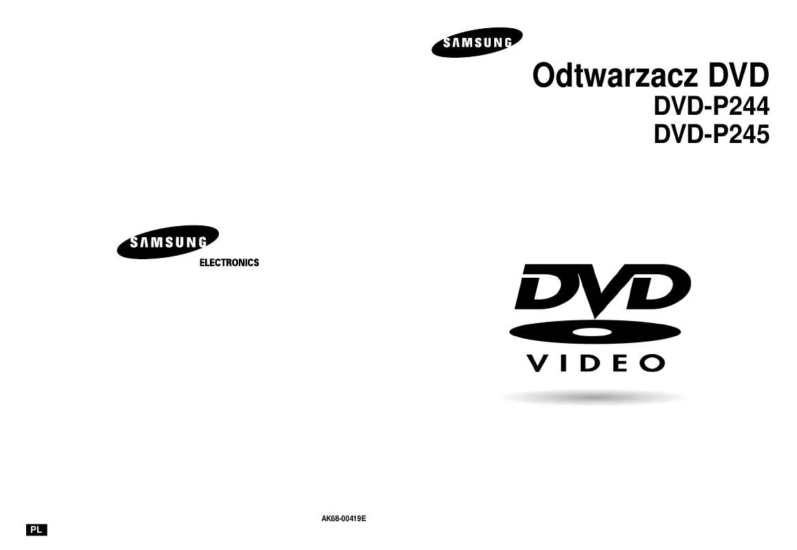 Mode d'emploi SAMSUNG DVD-P244