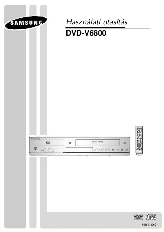 Mode d'emploi SAMSUNG DVD-V6800