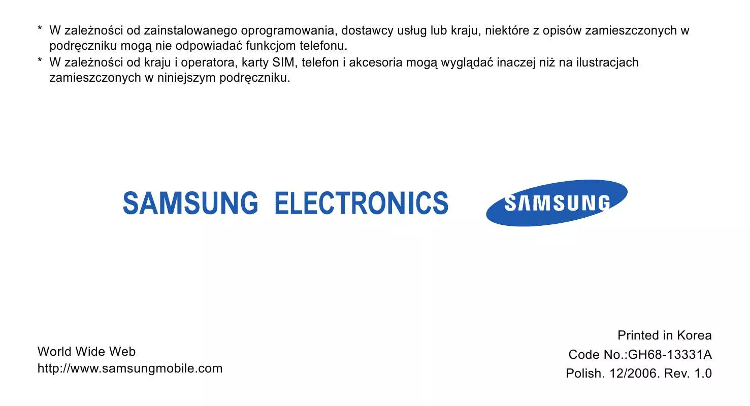 Mode d'emploi SAMSUNG E570