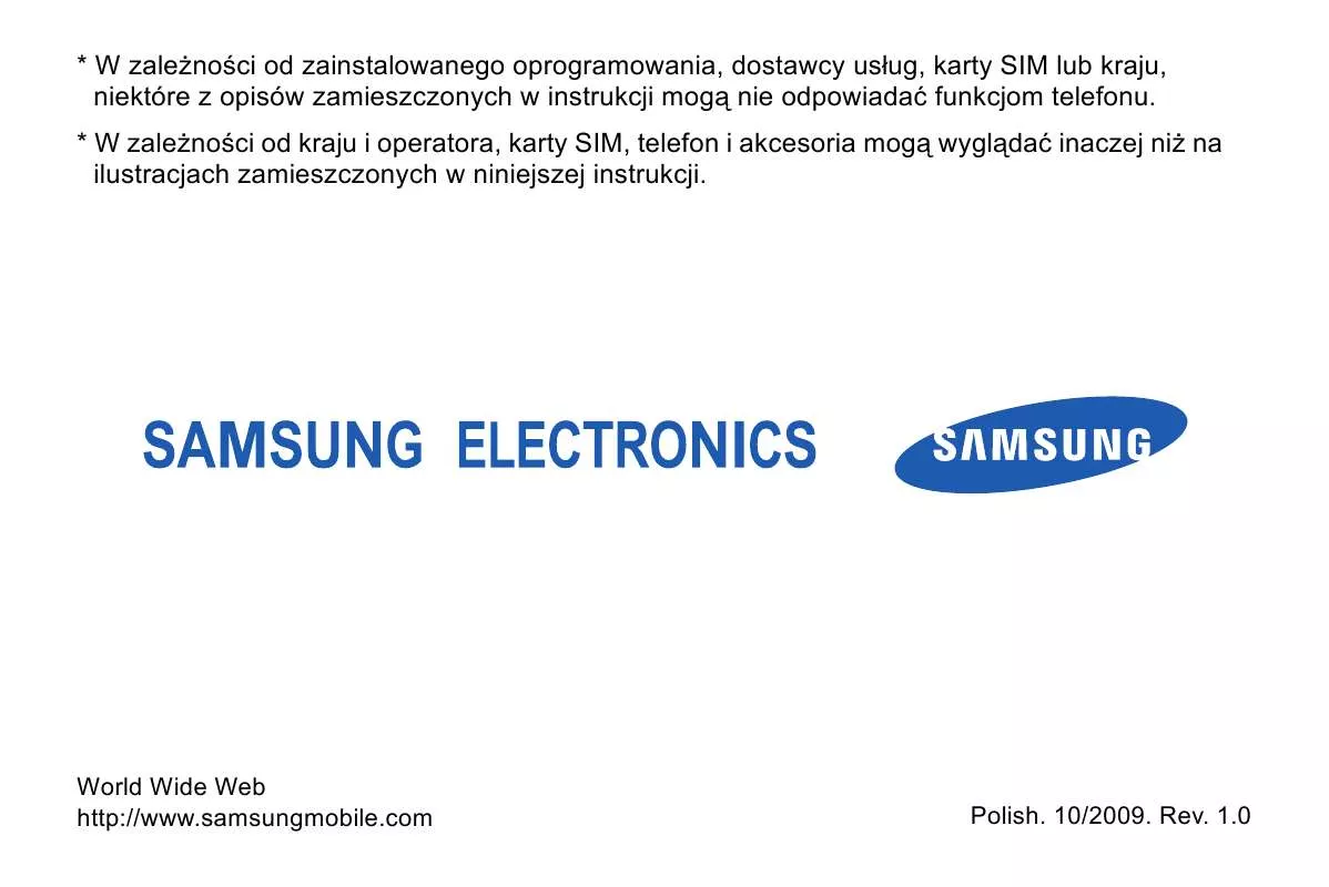 Mode d'emploi SAMSUNG GT-C6625