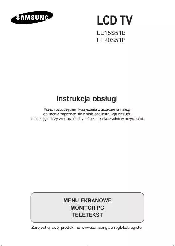 Mode d'emploi SAMSUNG LE15S51B