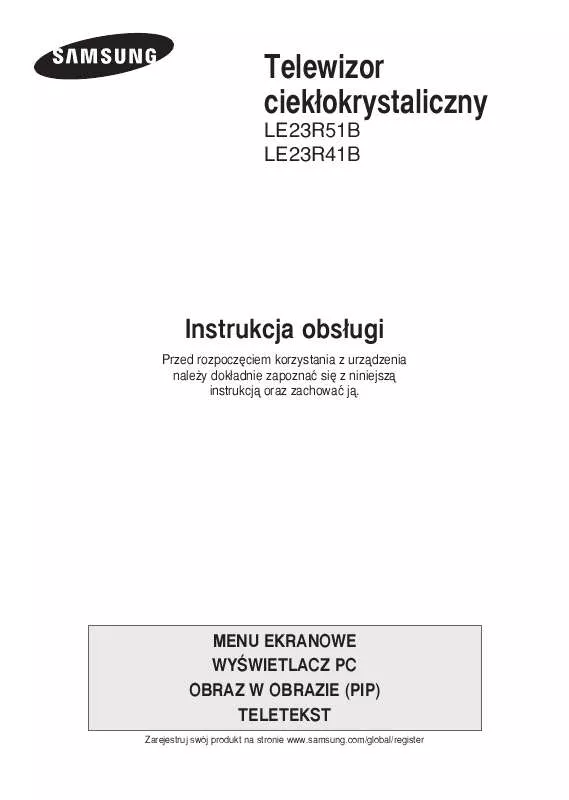 Mode d'emploi SAMSUNG LE23R41B