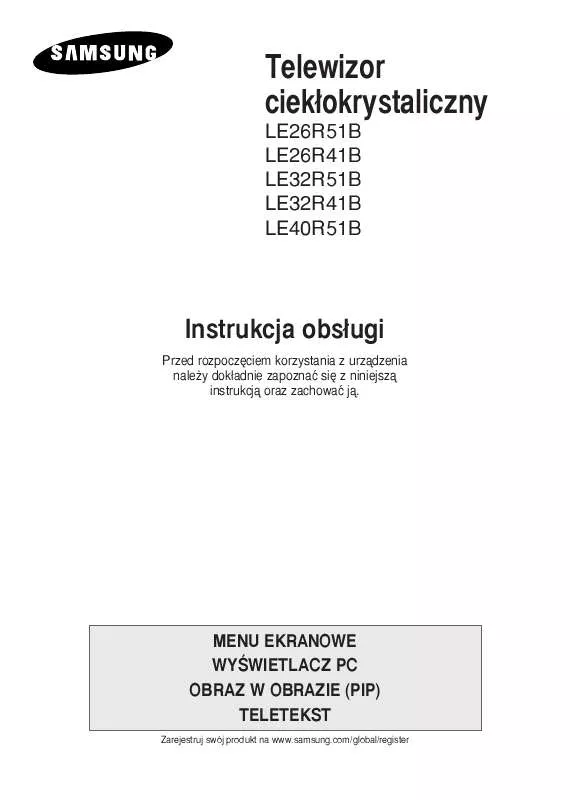 Mode d'emploi SAMSUNG LE26R51B