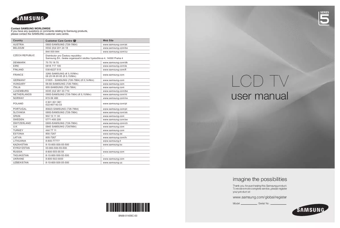 Mode d'emploi SAMSUNG LE46A557P2F