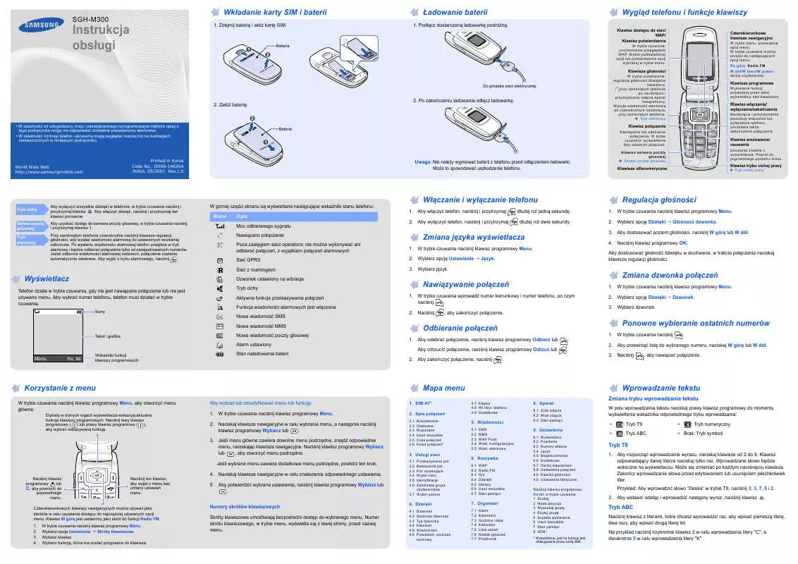 Mode d'emploi SAMSUNG M300