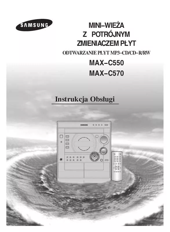 Mode d'emploi SAMSUNG MAX-C550