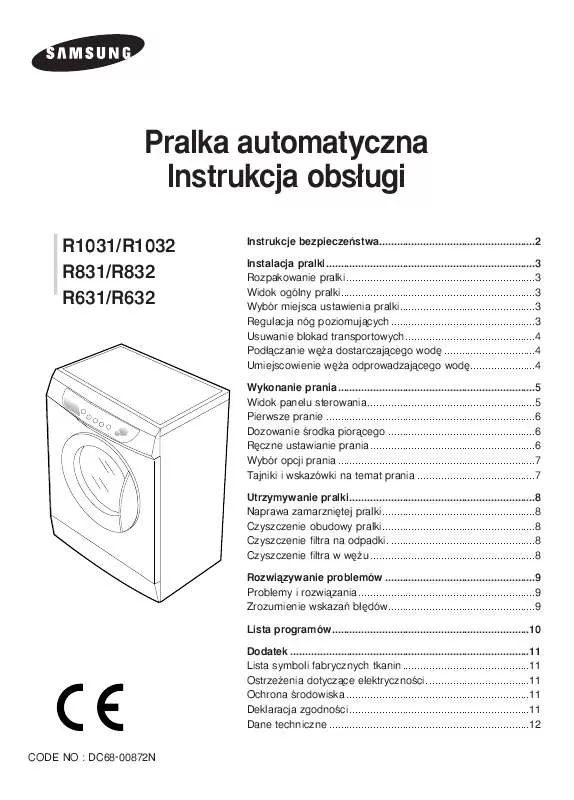 Mode d'emploi SAMSUNG R831