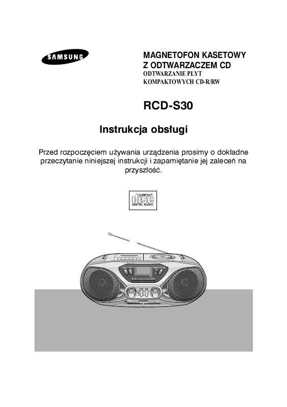 Mode d'emploi SAMSUNG RCD-S30