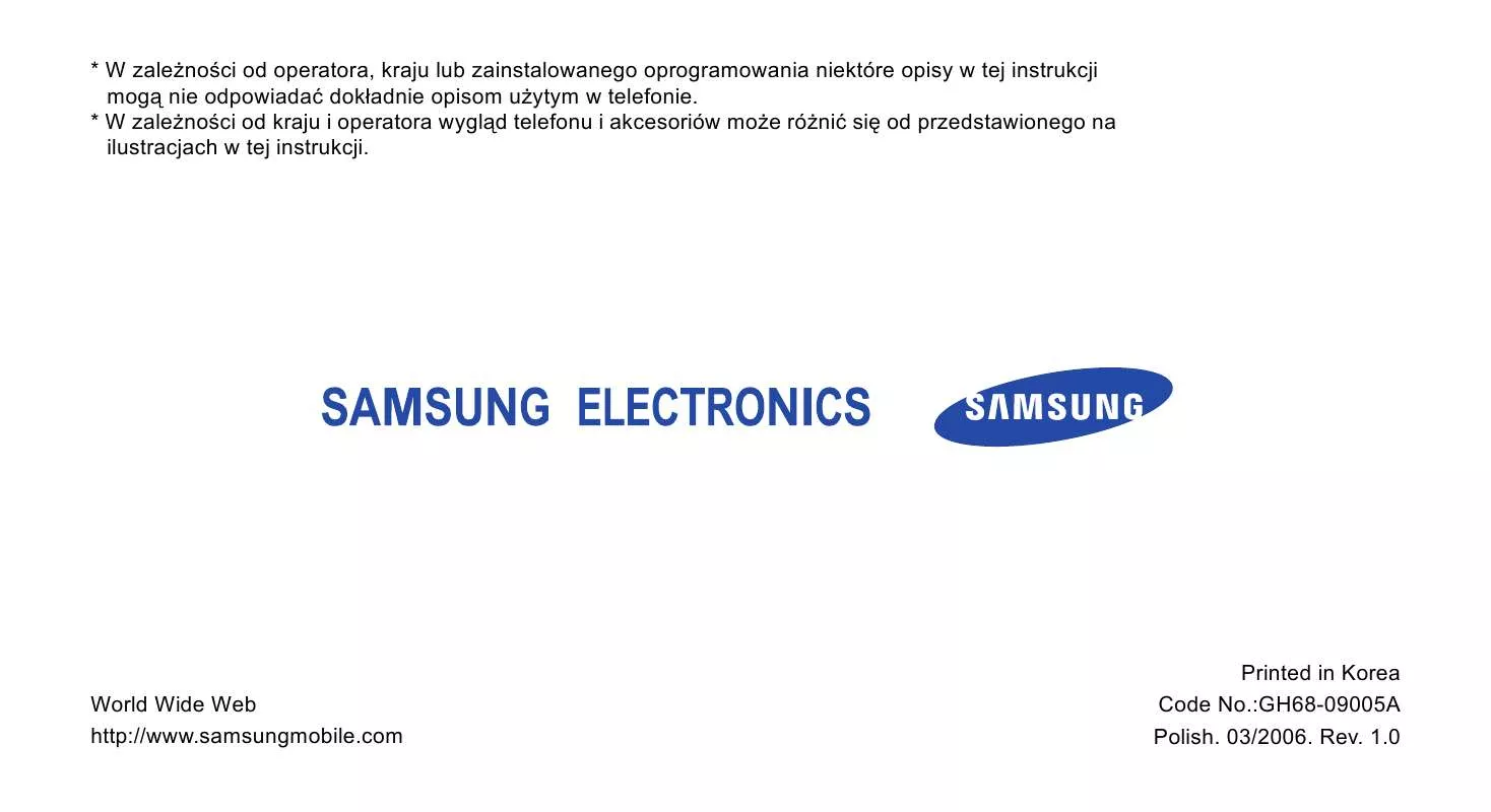 Mode d'emploi SAMSUNG SGH-D800