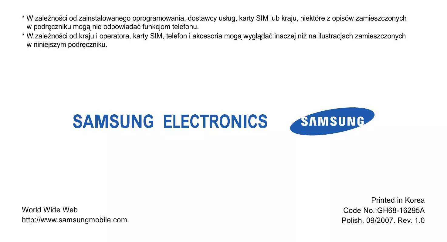 Mode d'emploi SAMSUNG SGH-F210