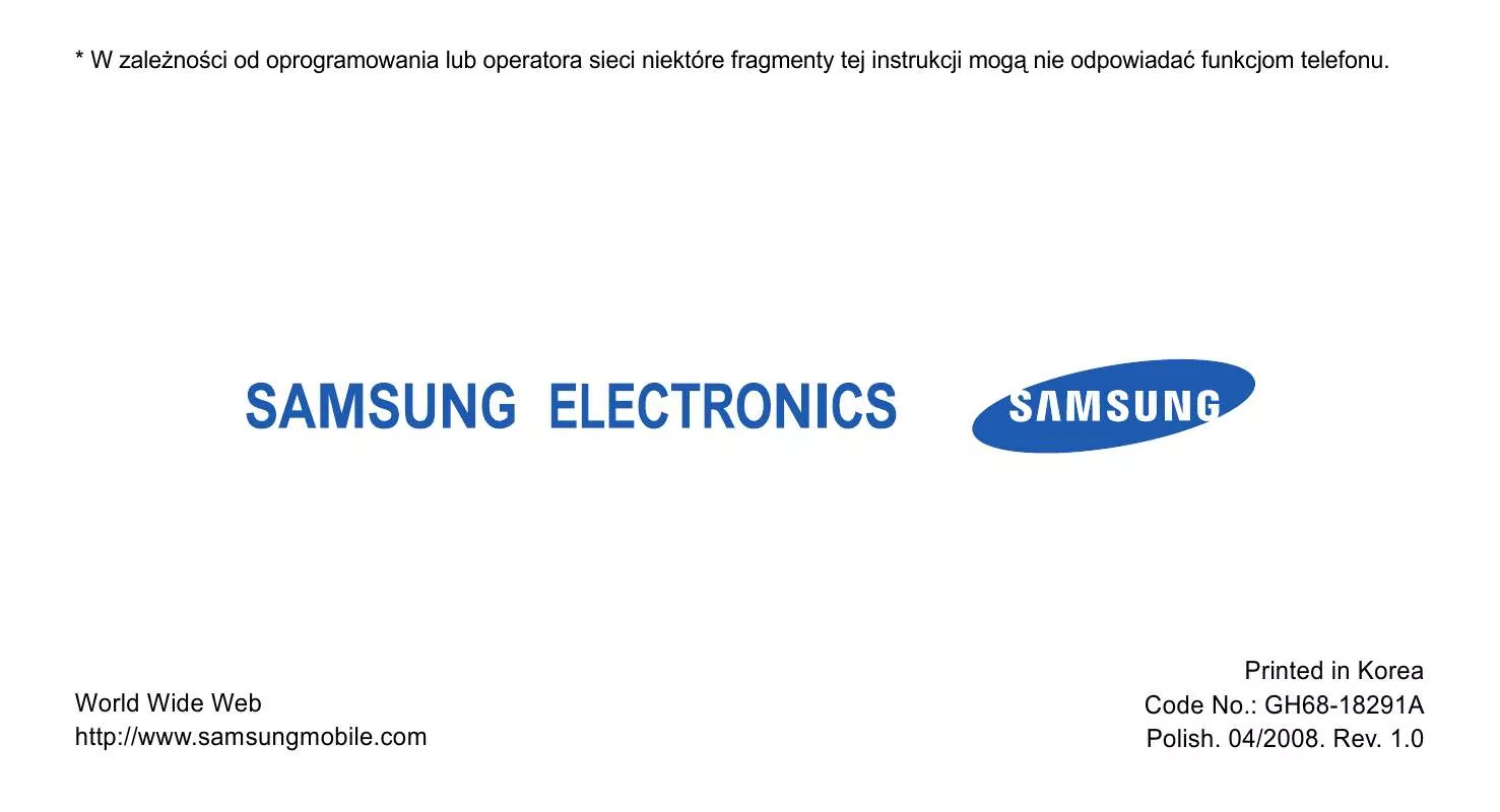 Mode d'emploi SAMSUNG SGH-L170