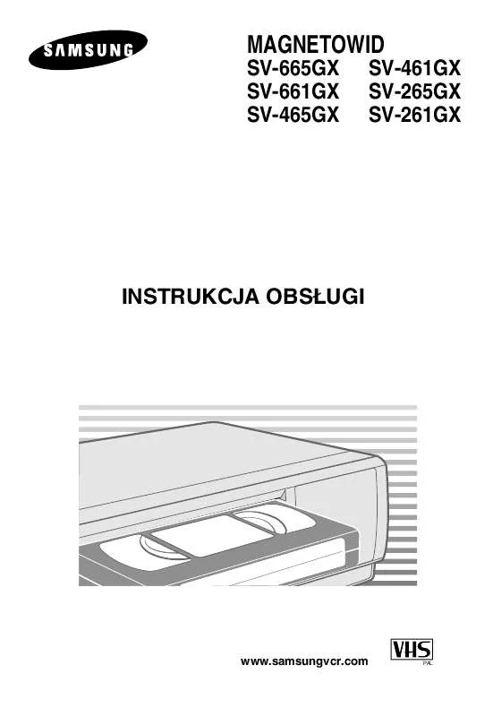 Mode d'emploi SAMSUNG SV-261GX