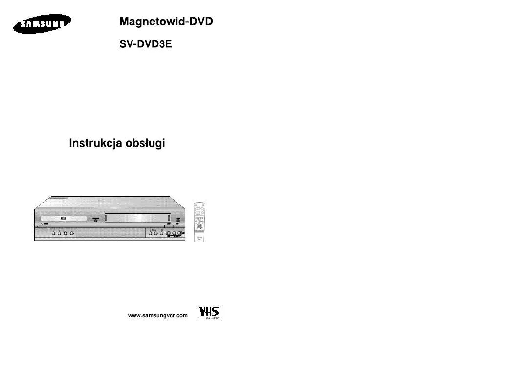 Mode d'emploi SAMSUNG SV-DVD3E