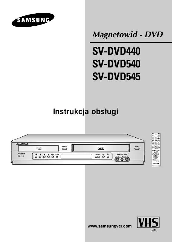 Mode d'emploi SAMSUNG SV-DVD545