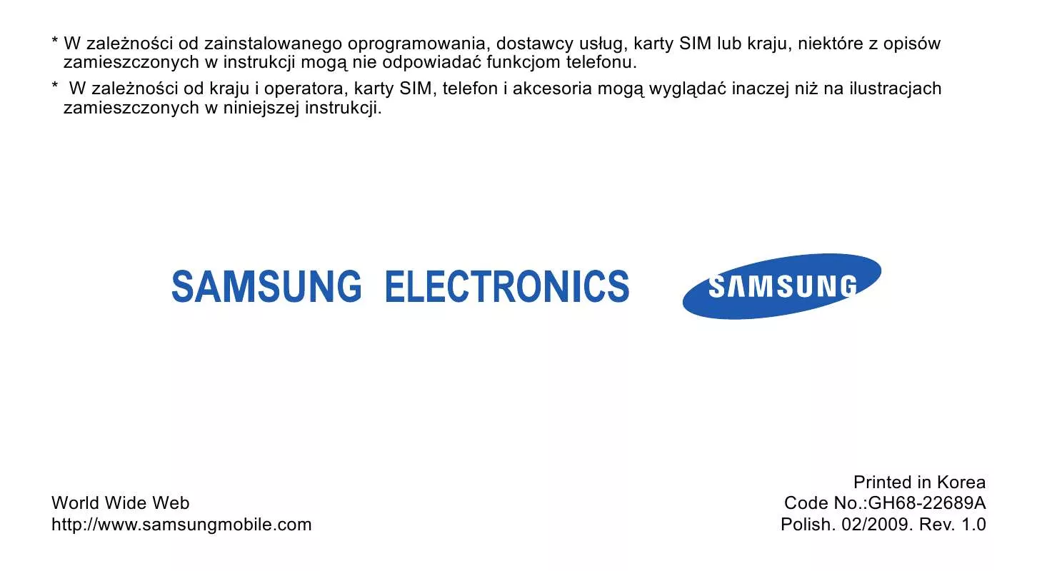 Mode d'emploi SAMSUNG ULTRA TOUCH