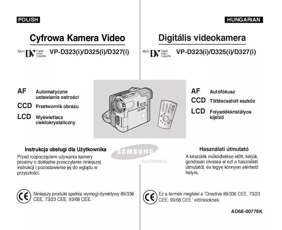 Mode d'emploi SAMSUNG VP-D323I